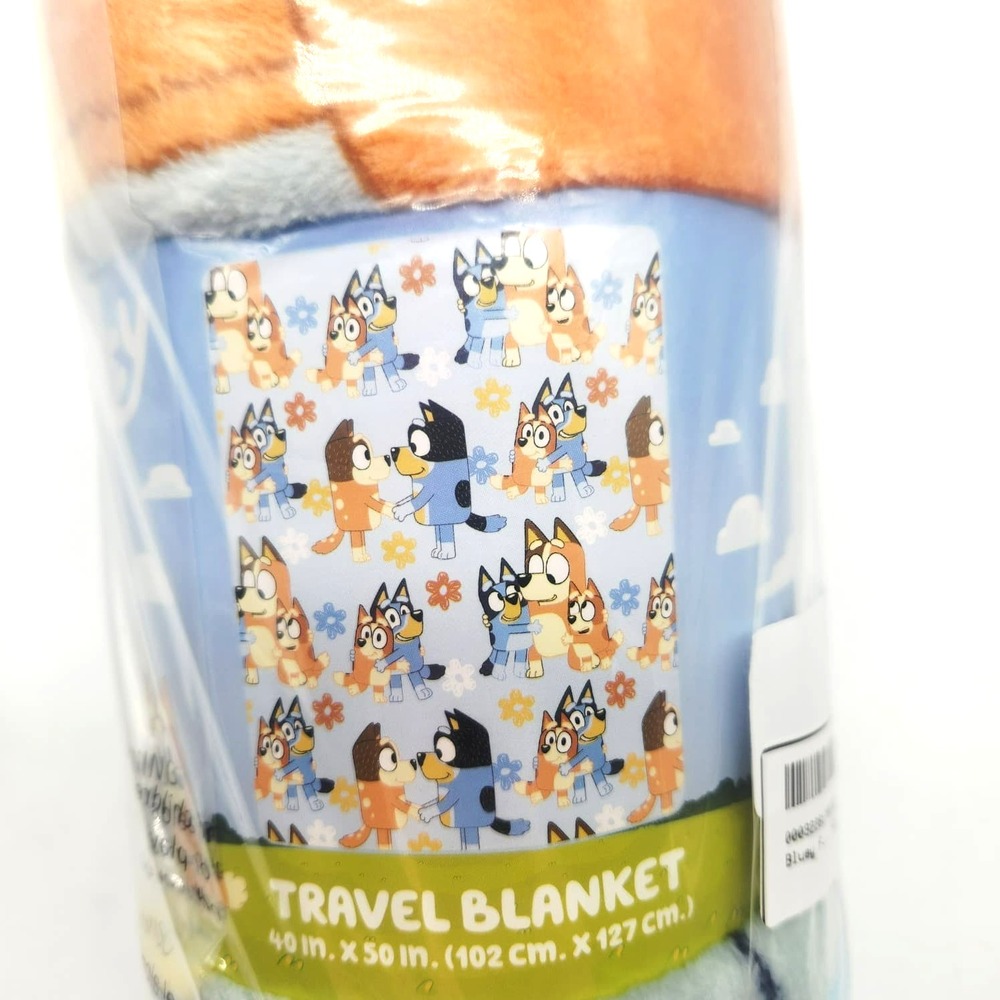 Bluey & Bingo Travel Blanket for Kids – 40 x 50 Inch flower Soft Throw